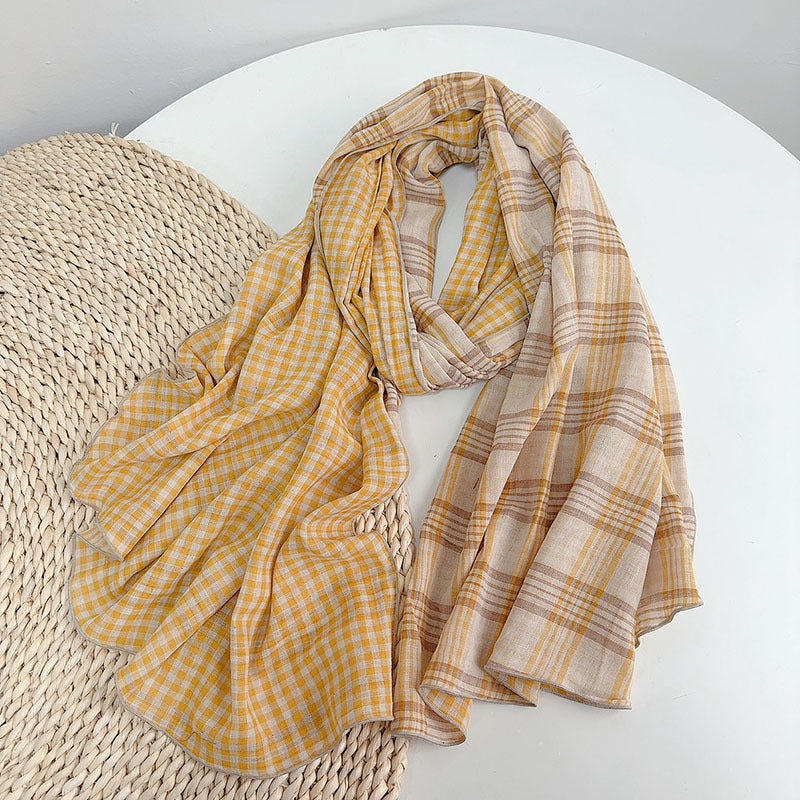 British Mustard Cotton Stole