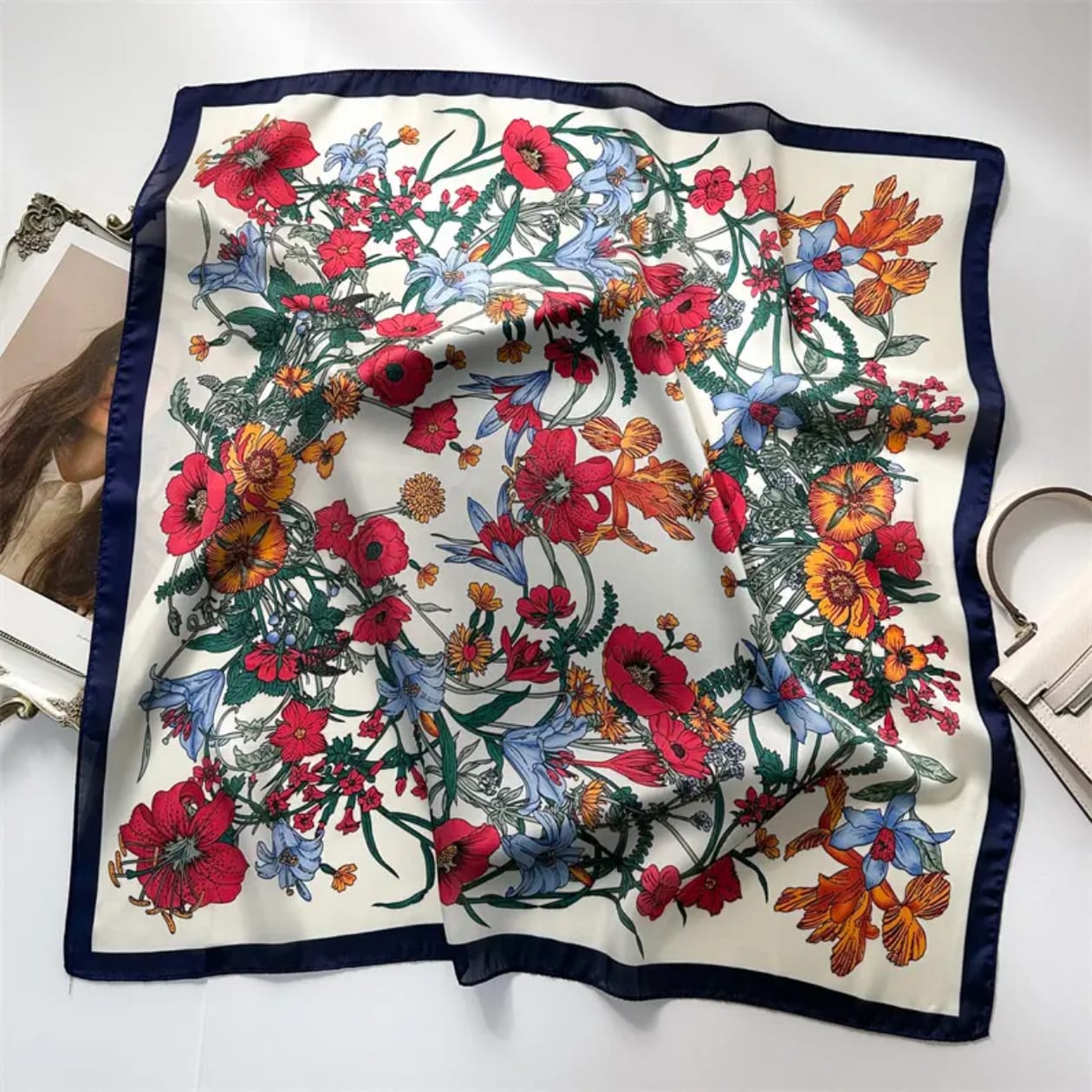 Monao Silk Scarf (70x70cms)