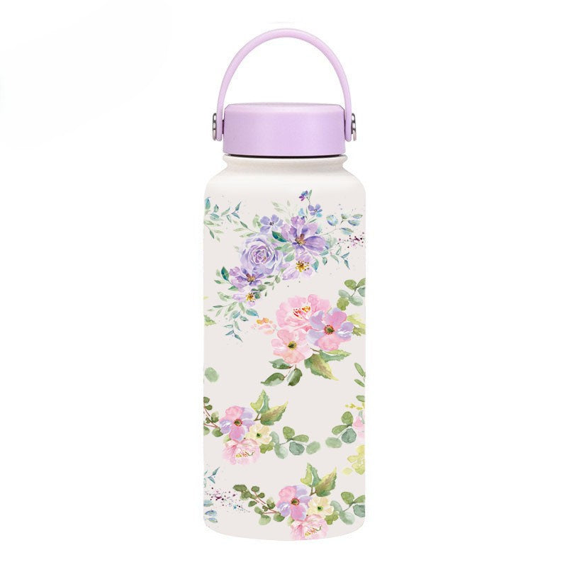 Elina Stainless Steel Bottle with Thermos Lid (1000ml)
