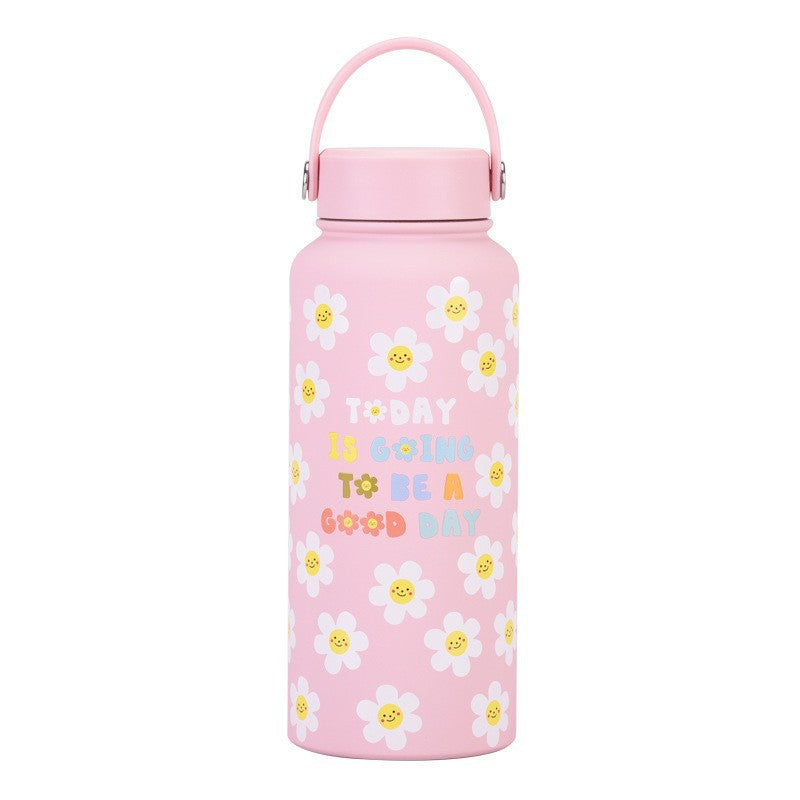 Florisa GoodDay Stainless Steel Bottle with Thermos Lid (1000ml)