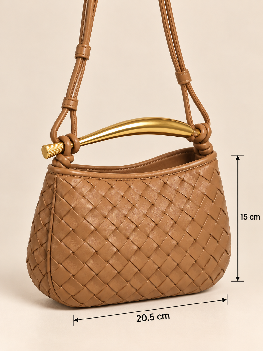 Arlette Mini Vegan Leather Bag (Khakhi)