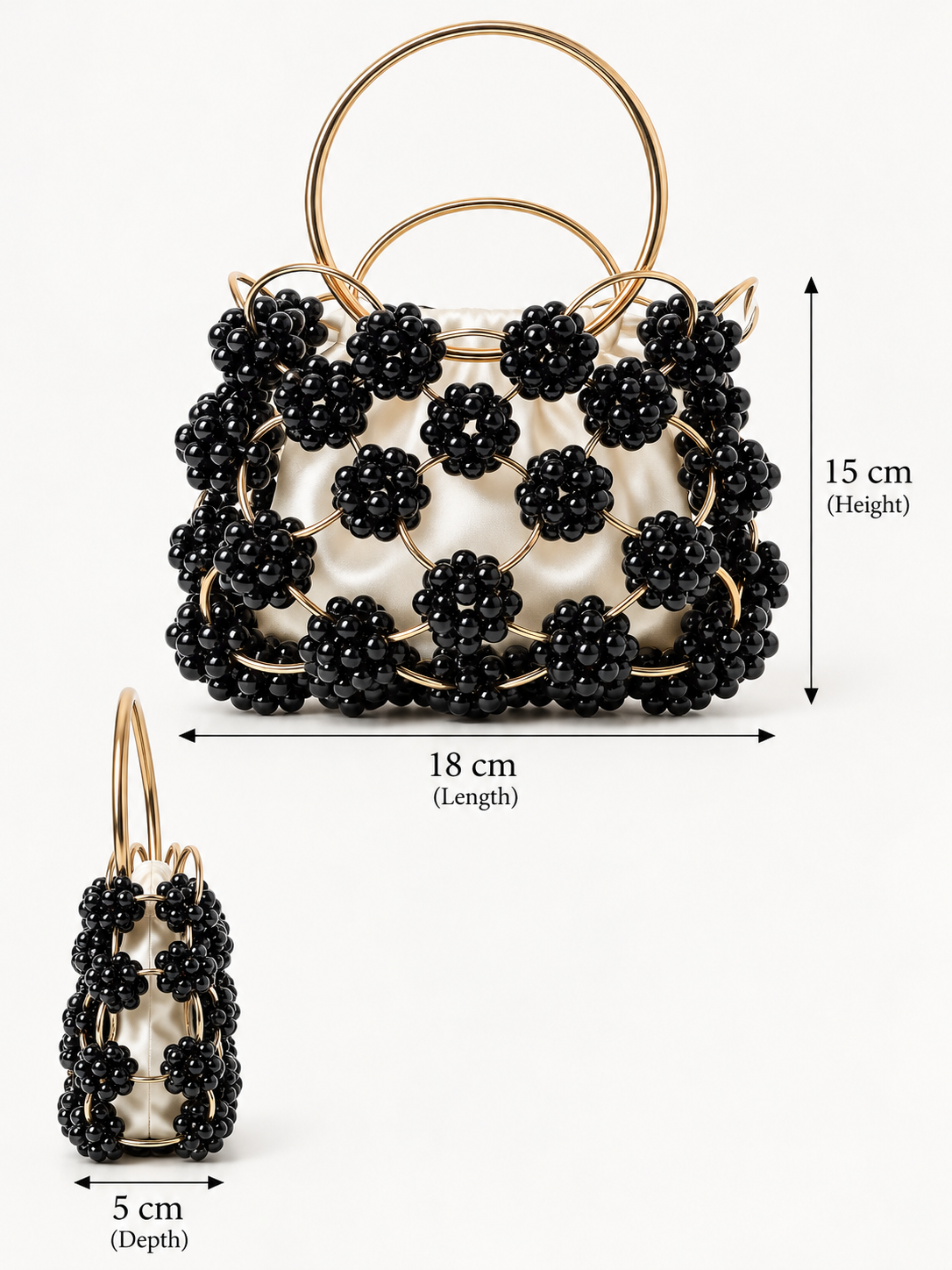 Aurette Pearl Evening Bag (Black)