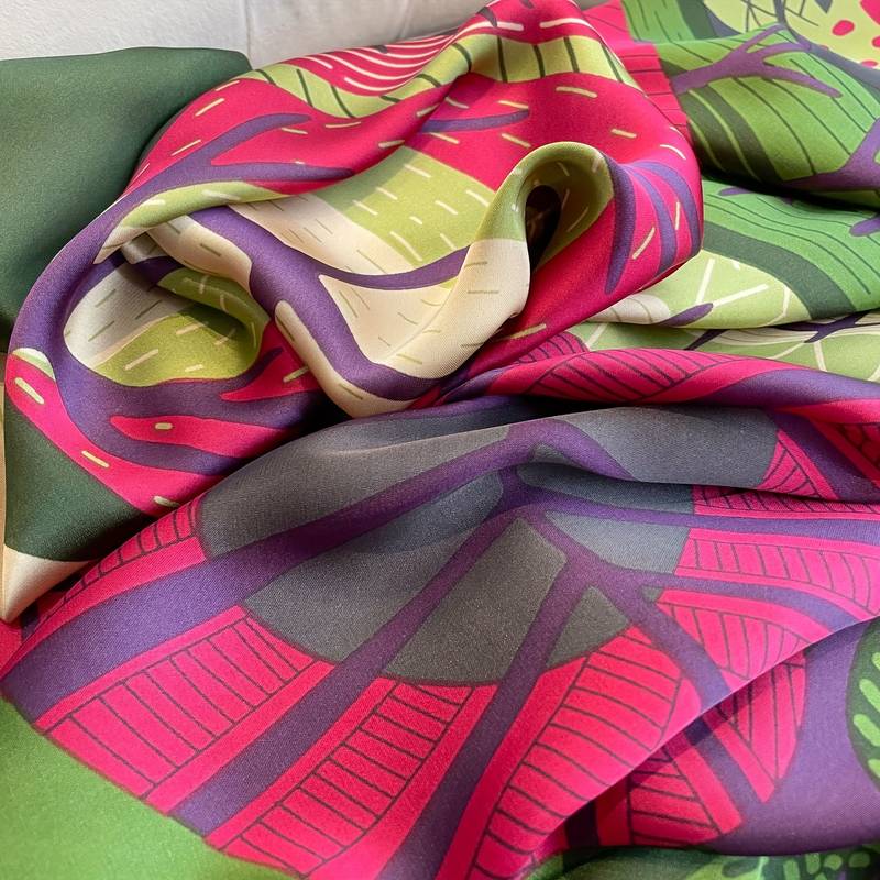 Moonlit Forest Silk Scarf