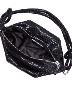 Lucia Metallic Bag (Black)