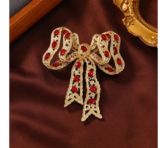 Regal Ruby Bow Brooch product photo