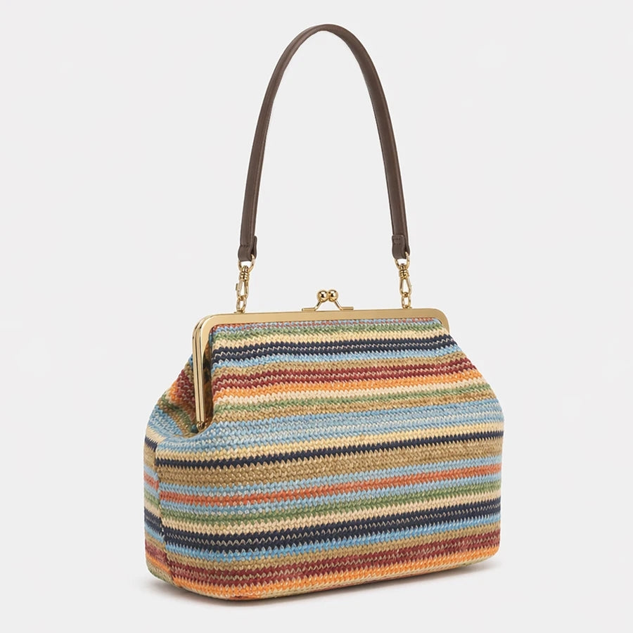 Amaris Straw Evening Bag (Rainbow)