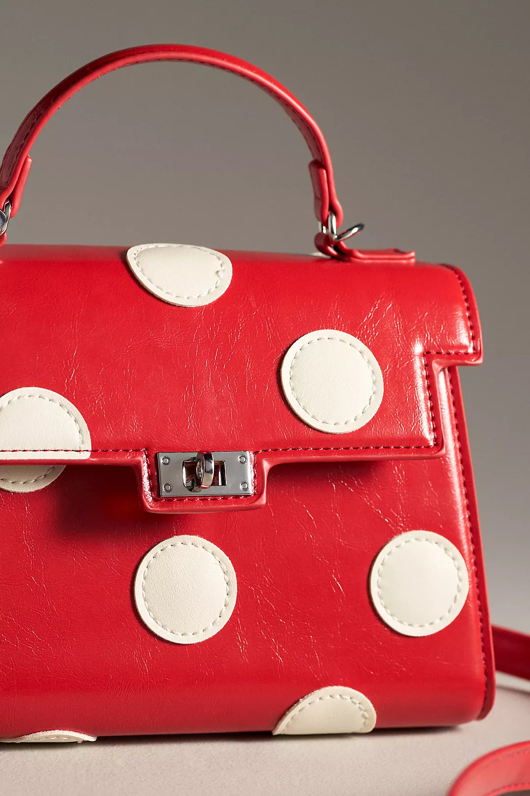 Minique PolkaDots Vegan Handbag (Red)