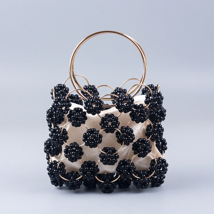Aurette Pearl Evening Bag (Black)