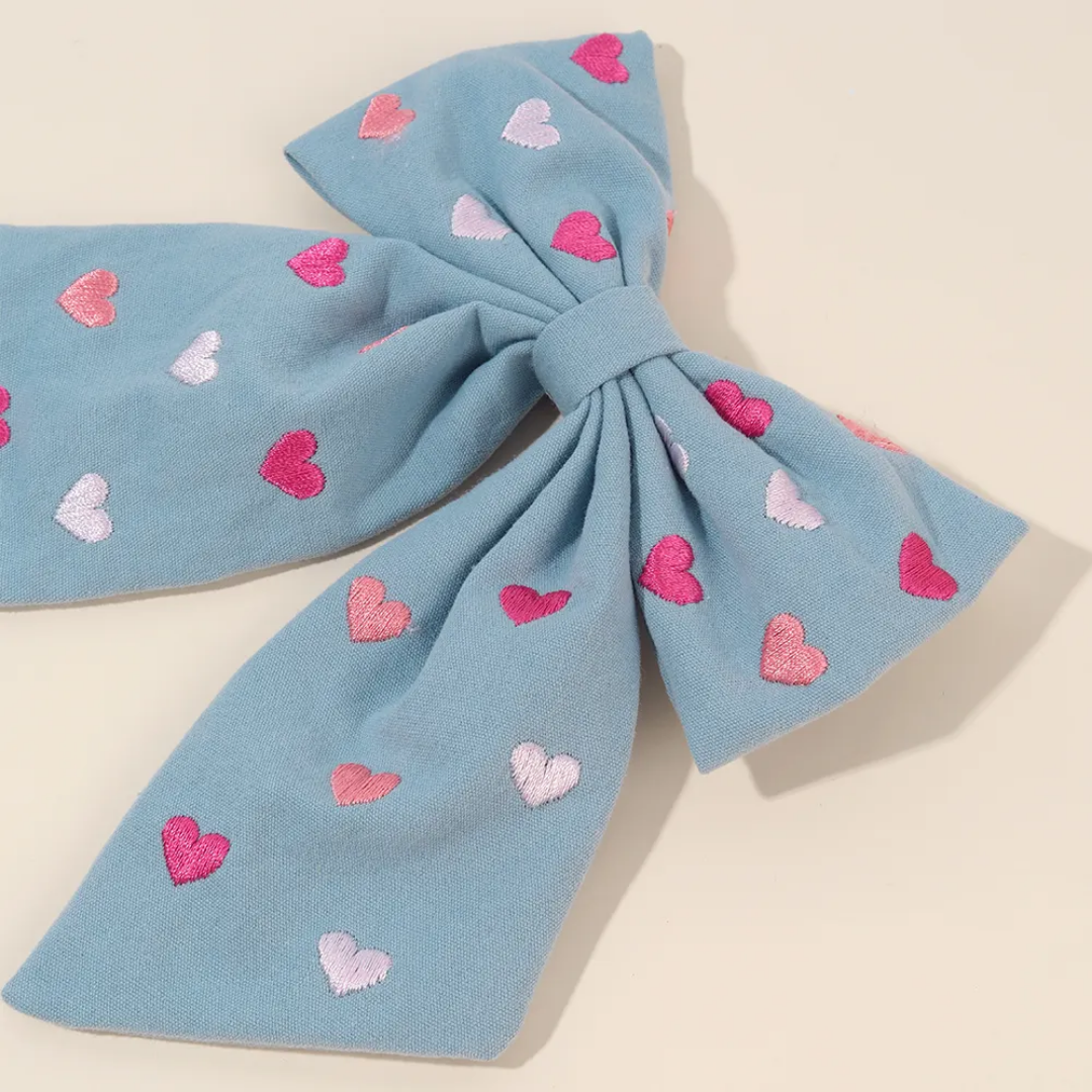 Embroidered Bow Baratte Pin