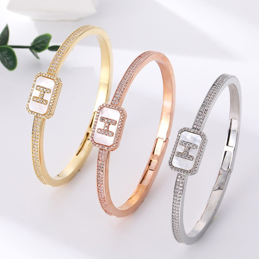 Claspine Copper Zirconia Bracelet