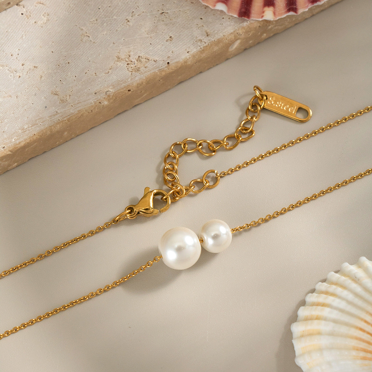 Mode Pearl Chain Necklace