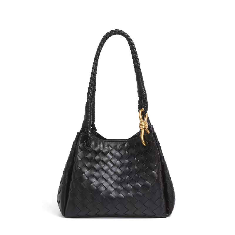 Sienna Mini Vegan Leather Handbag (Black)