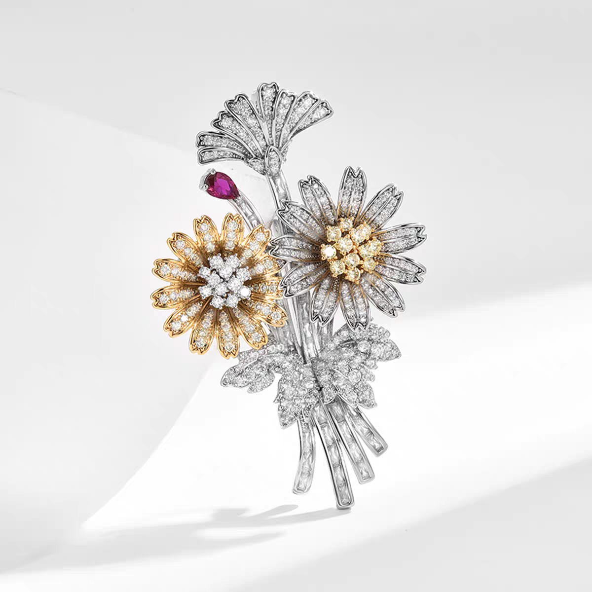 Sunmeadow Zirconia Brooch