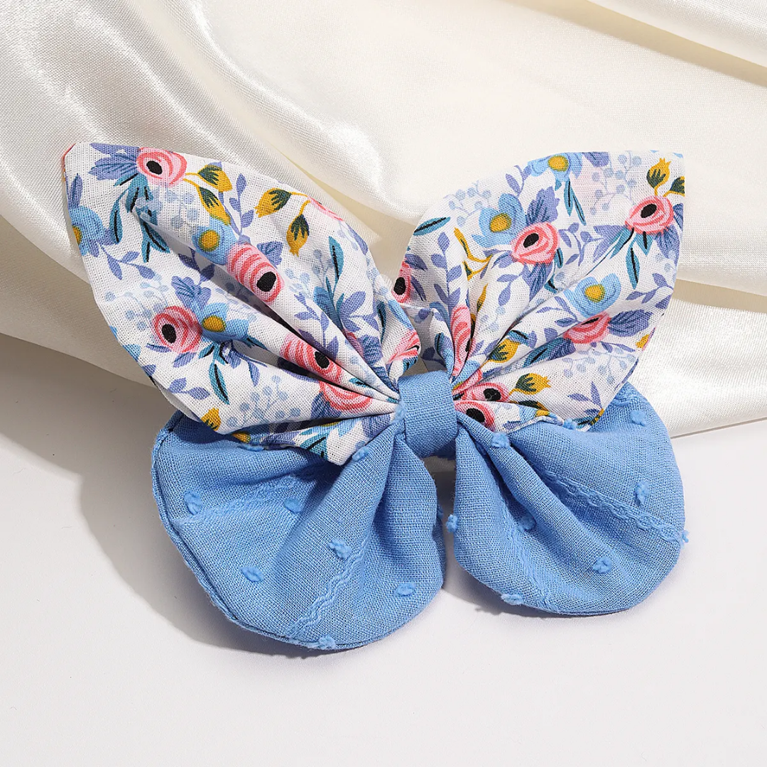 Big Fabric Hair Bow Side Pin