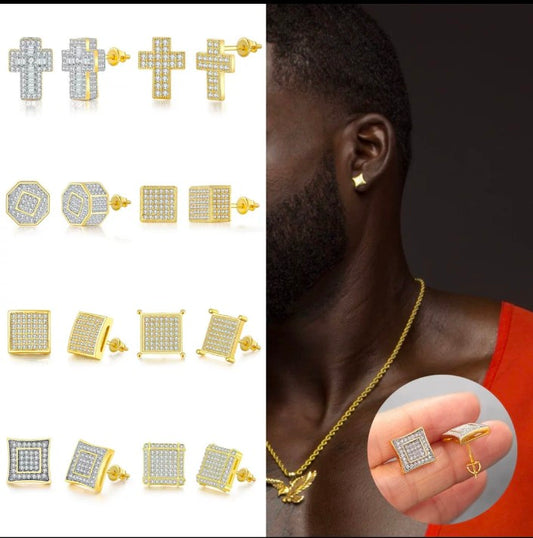 Etra Zirconia Unisex Bling Studs