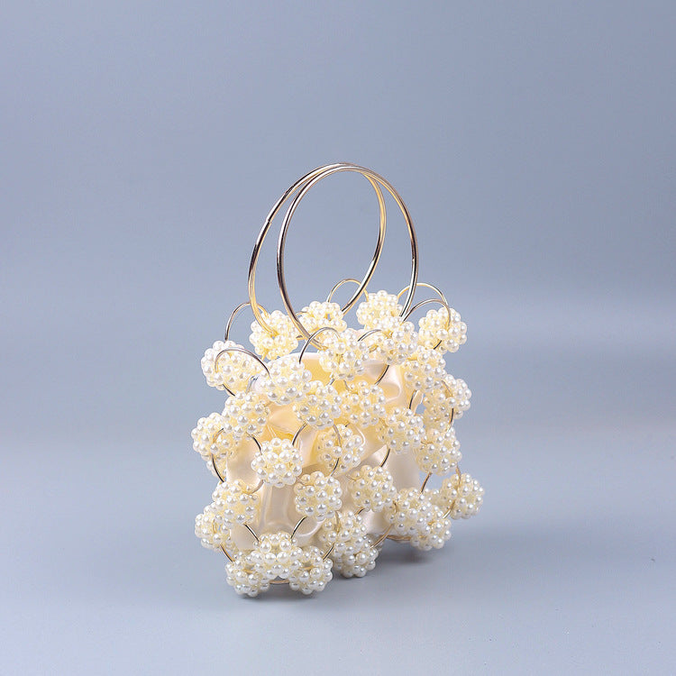 Aurette Pearl Evening Bag (White)