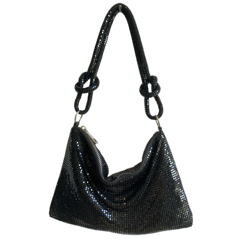 Lucia Metallic Bag (Black)