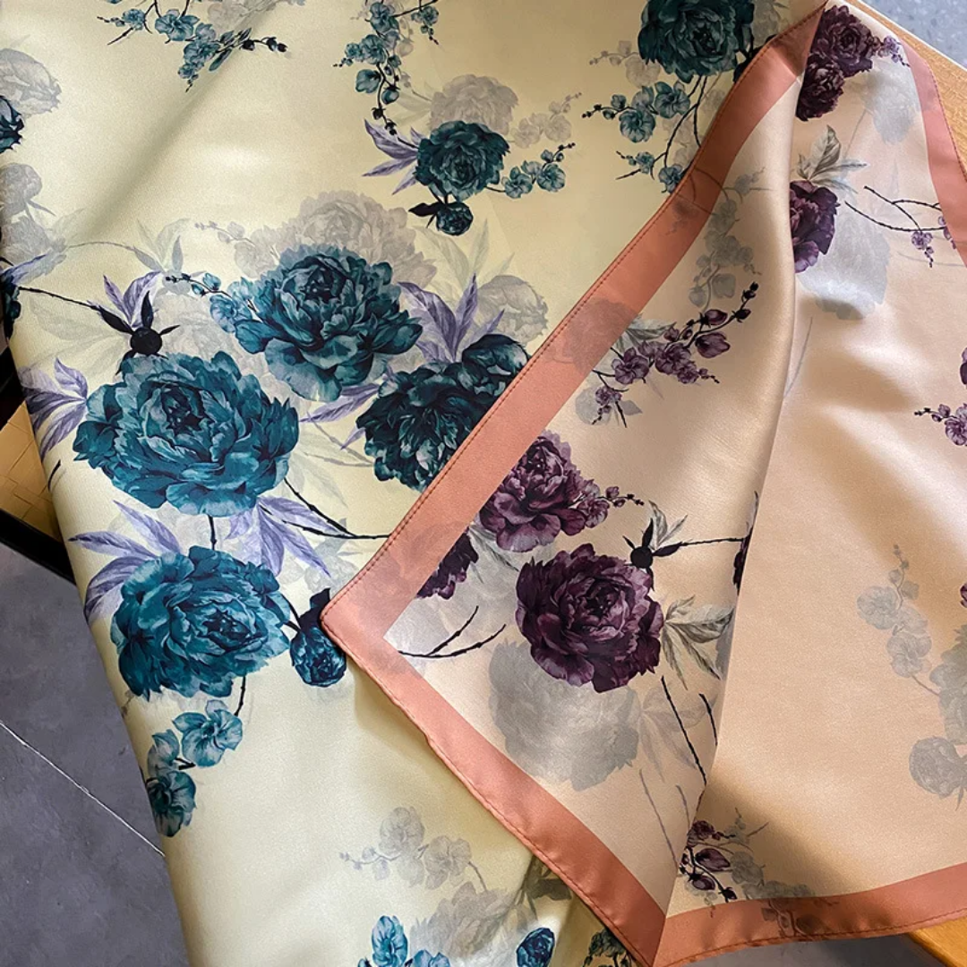Teff Double Sided Silk Scarf (90x90cms)
