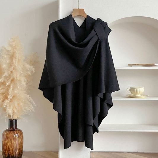 Kaven Black Poncho