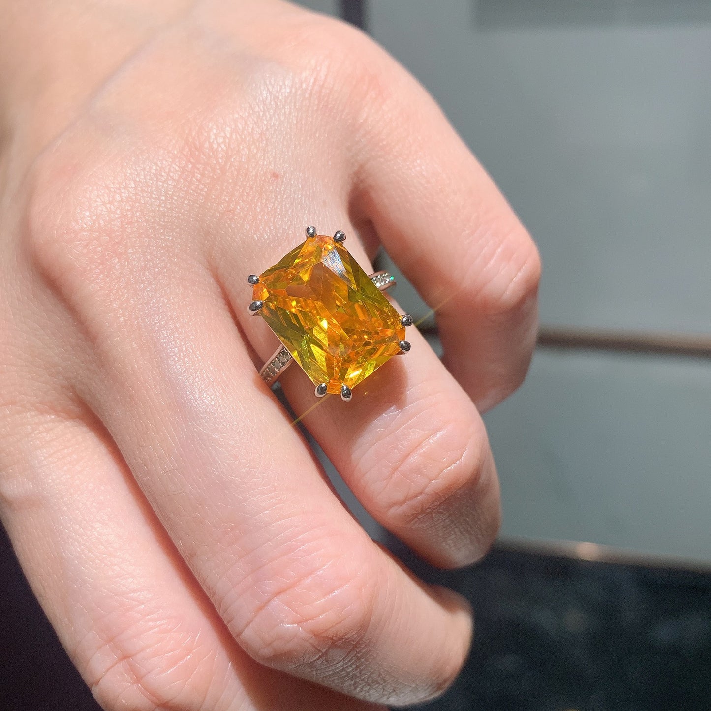 Solarelle Zirconia Ring (Adustable)