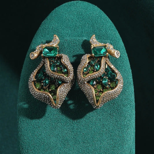 Emerald Zirconia Antique Earrings