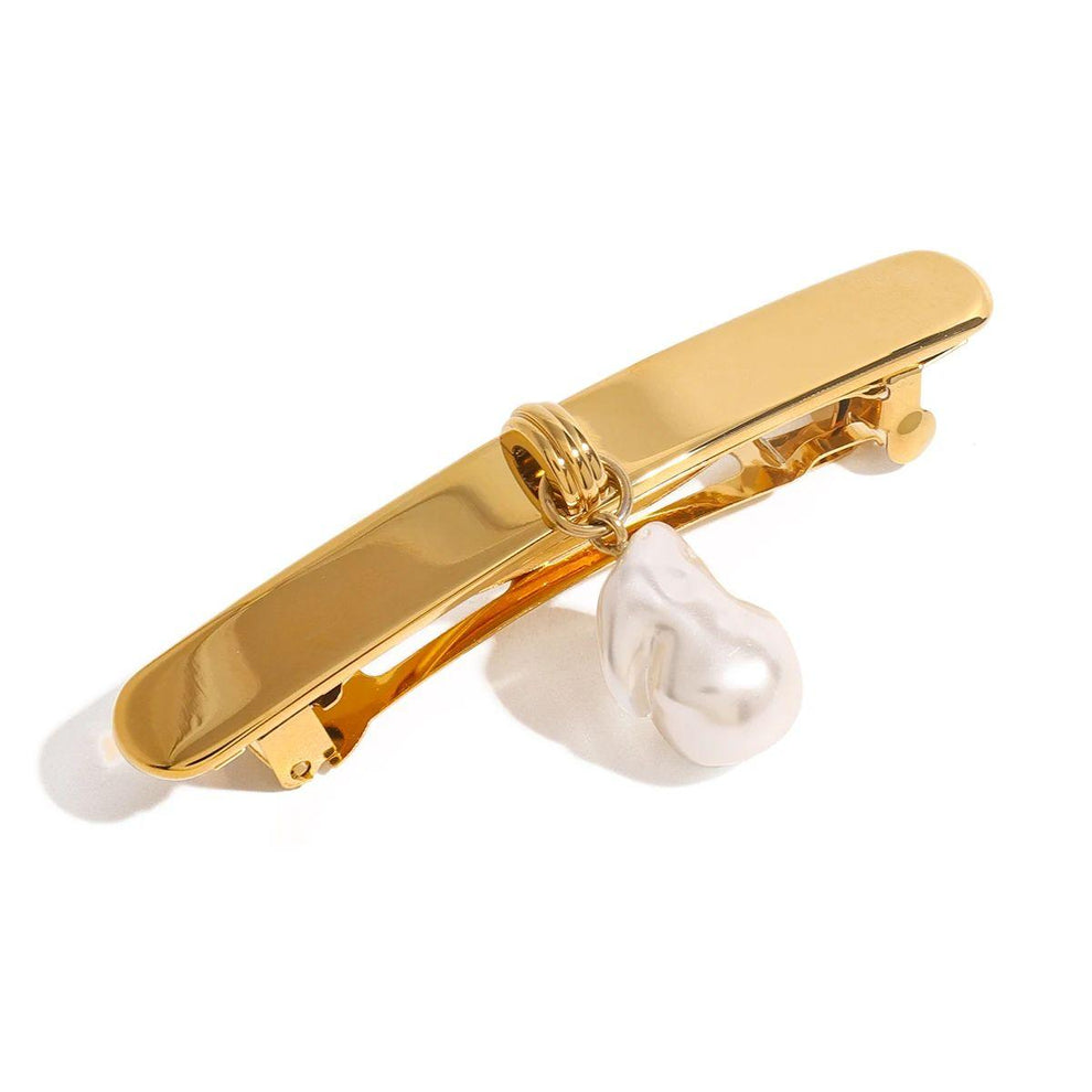Gilded Pearl Baratte Clip