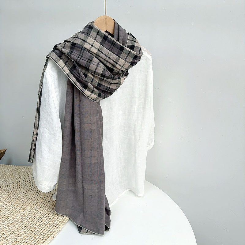 British Steel Double sided Cotton Stole
