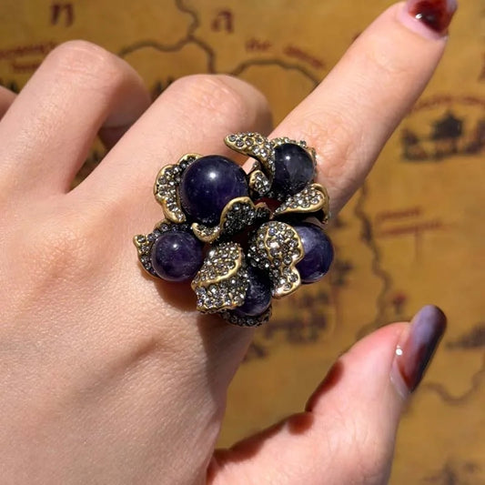 Orchid Empress Antique Ring
