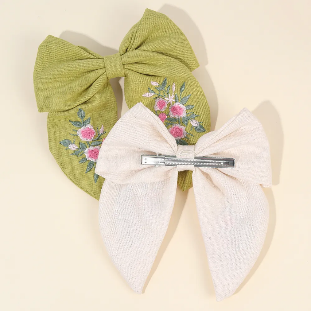 Boutique Embroidered Side Pin