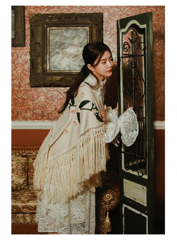 Cream Drift Premium Handmade poncho