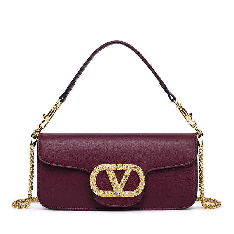 Viona Vegan Leather Handbag (Wine)