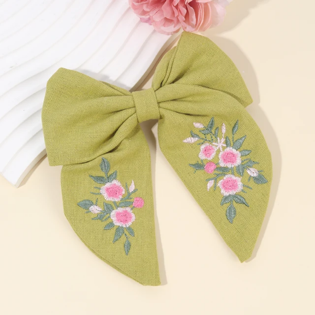 Boutique Embroidered Side Pin