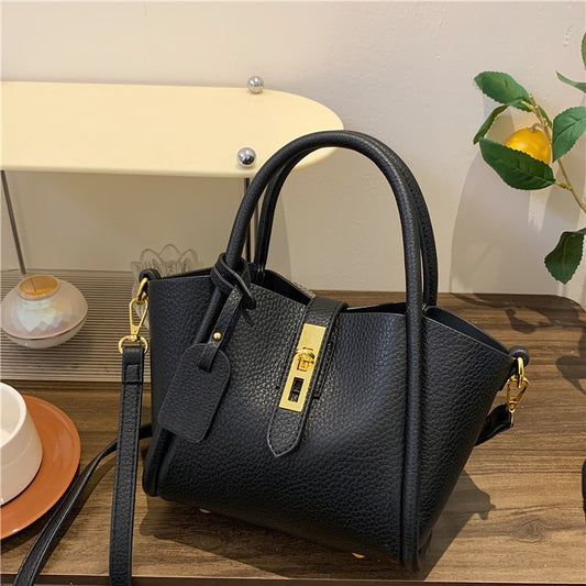 Prestora Handbag with Scarf (Black)