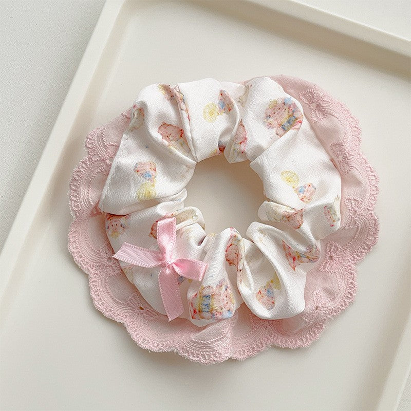 Floral Frost Scrunchie