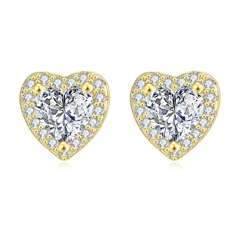 Sova Zirconia Heart Studs