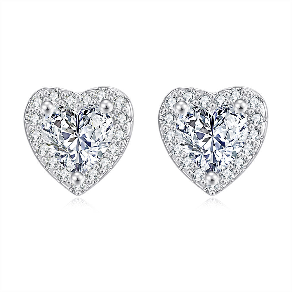 Sova Zirconia Heart Studs
