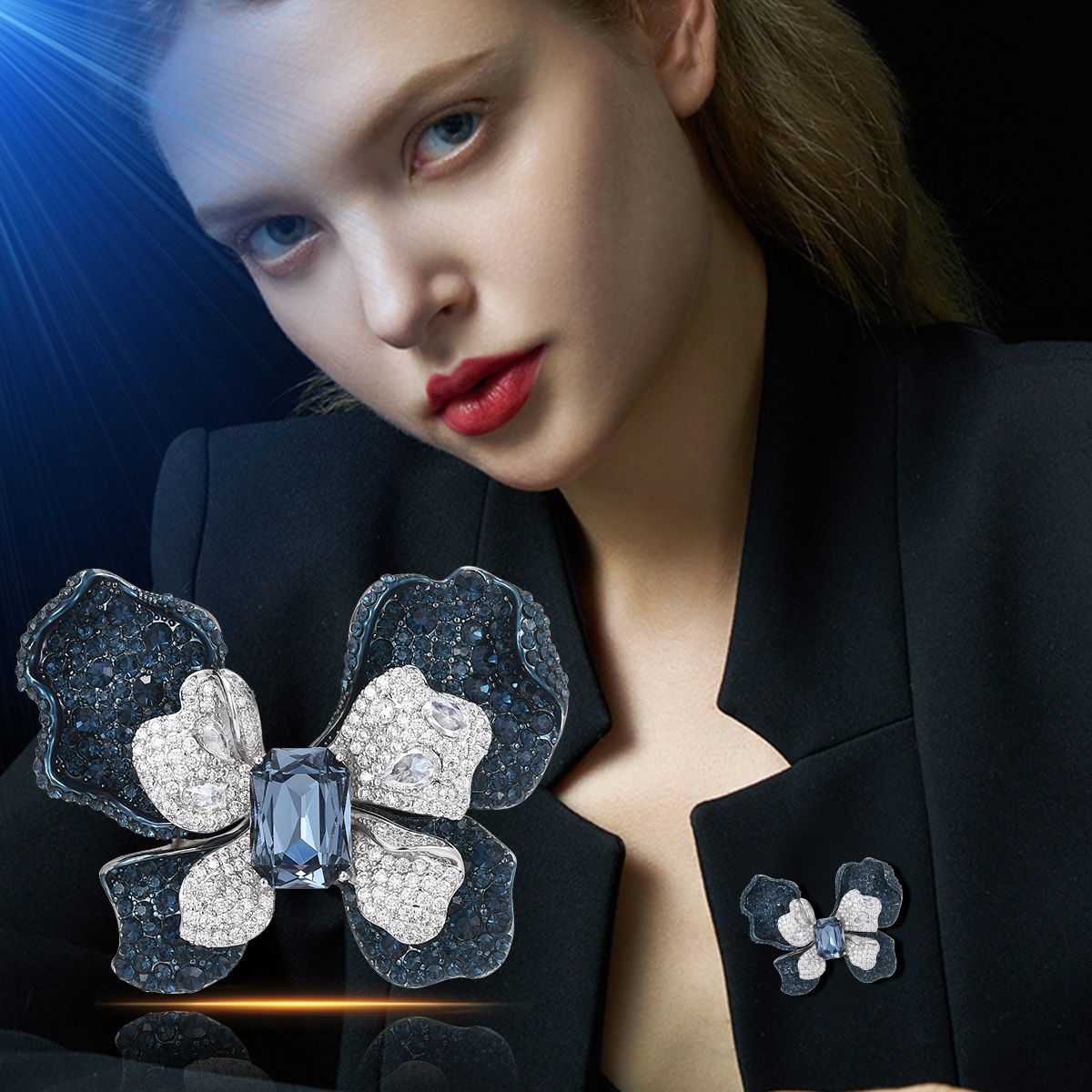 Monavine Zirconia Brooch