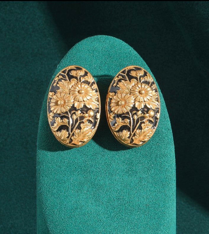 Sunflower Antique Earrings