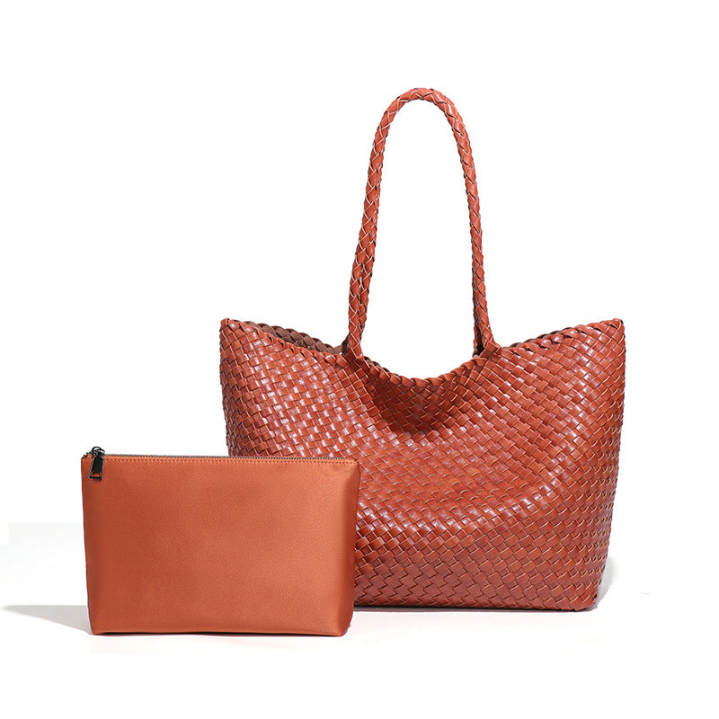 Orlena Vegan Leather Tote Bag (Terracotta)
