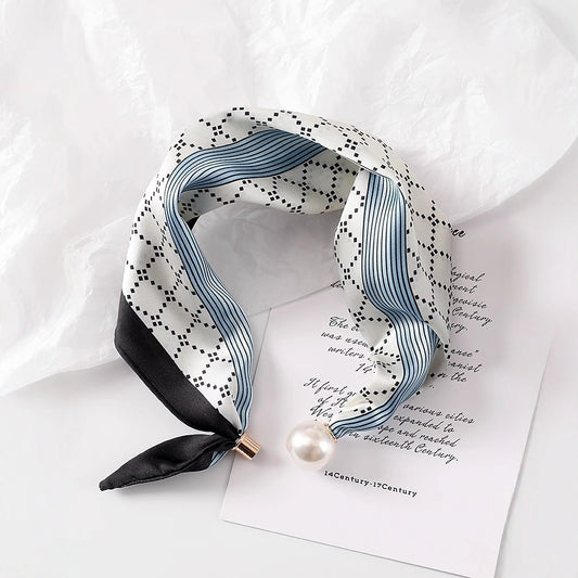 Netra Magnetic Buckle Scarf with Pearl