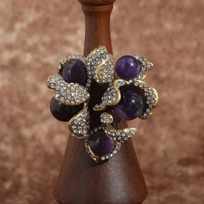 Orchid Empress Antique Ring
