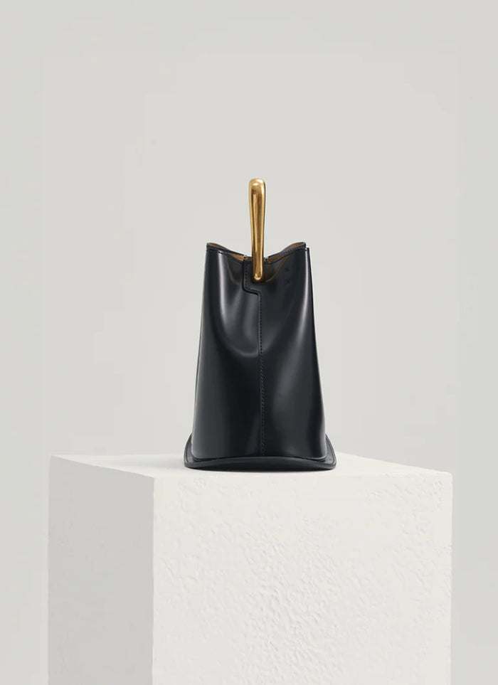 Monetra Genuine Leather Handbag (Black)