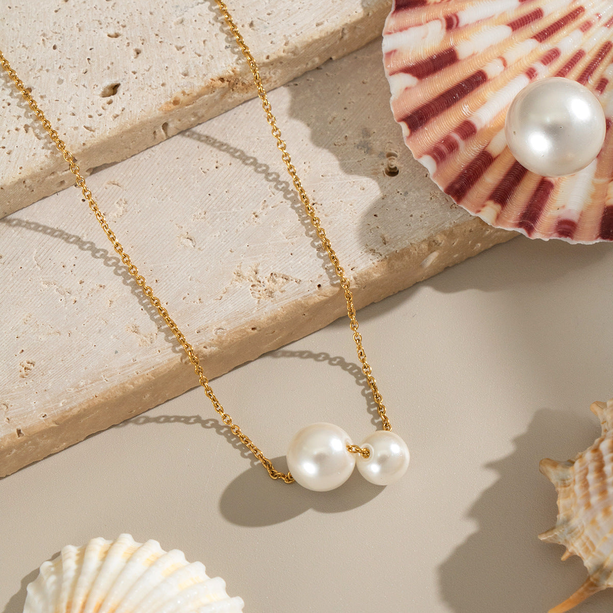 Mode Pearl Chain Necklace