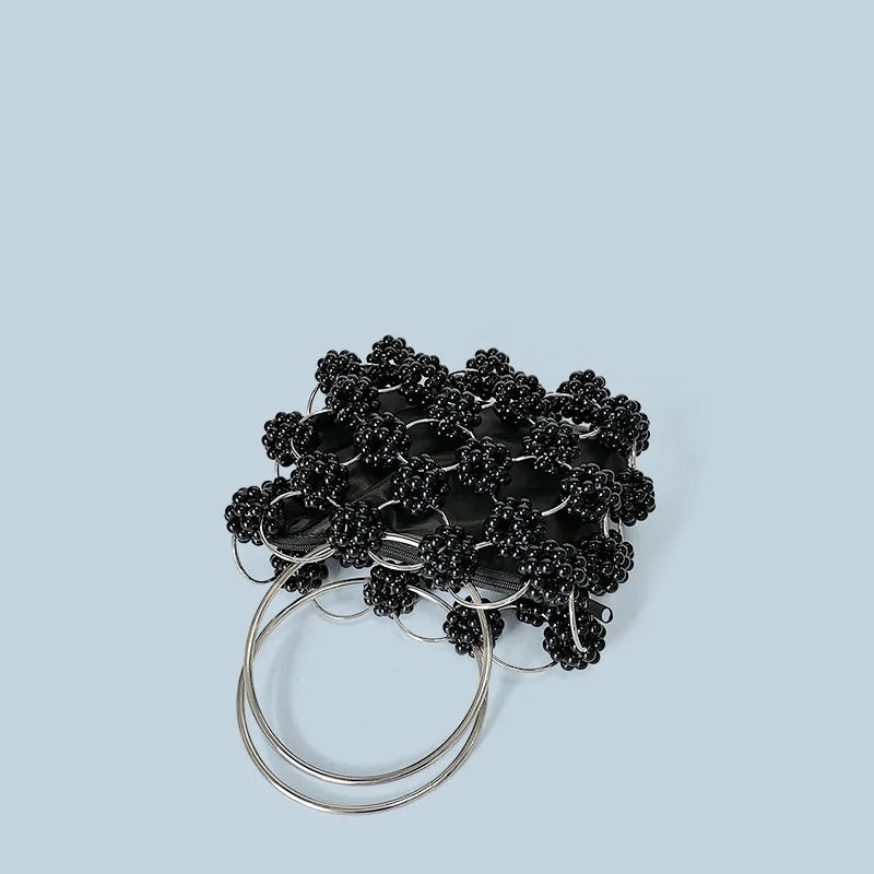 Aurette Pearl Evening Bag (Black)
