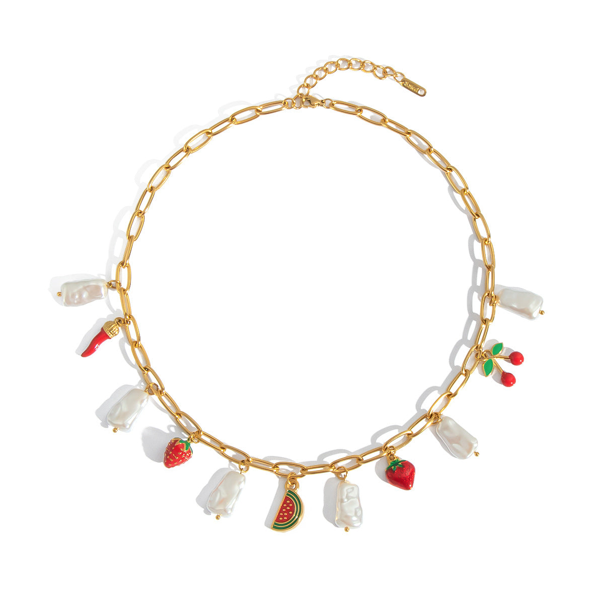 Lumina Charm Ribbon SS Necklace