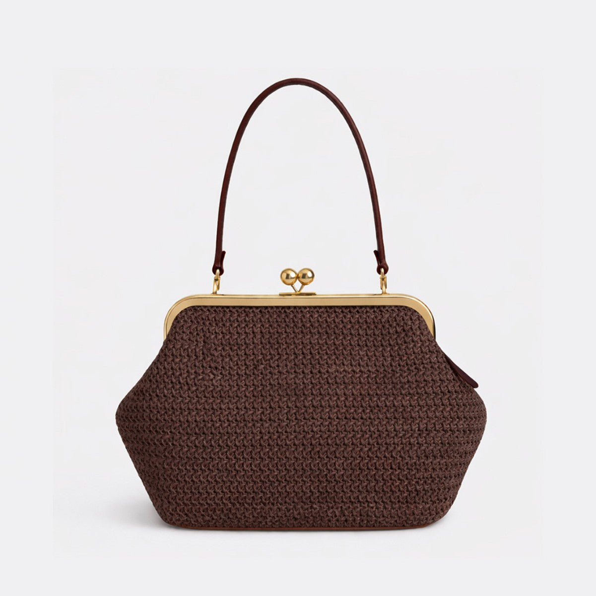 Amaris Straw Evening Bag (Brown)