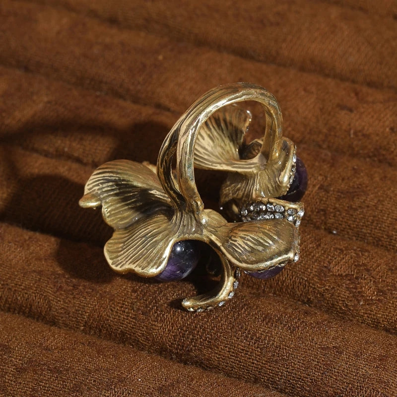 Orchid Empress Antique Ring