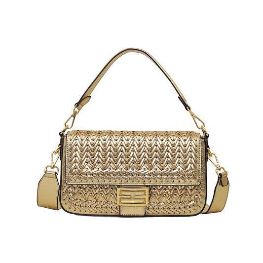 Elaria Vegan Leather Handbag (Gold)