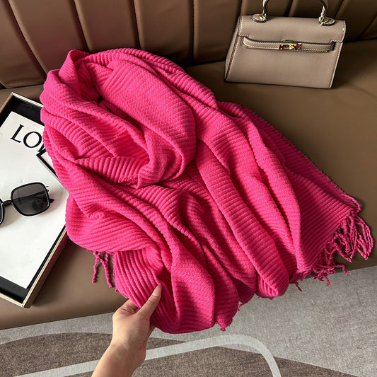 Terrana Light Winter Shawl (Hot Pink)