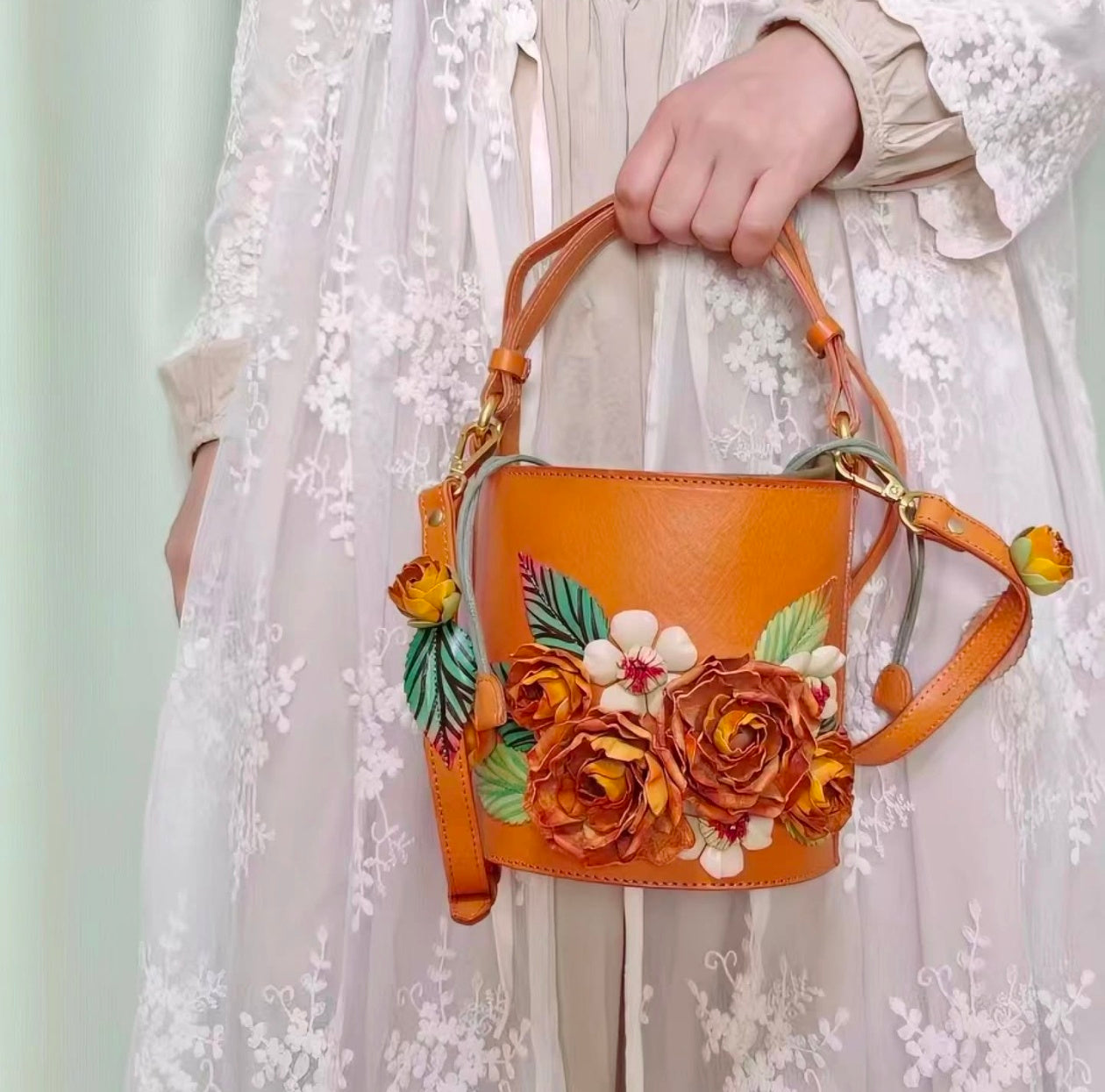 Caroline Genuine Leather Handbag